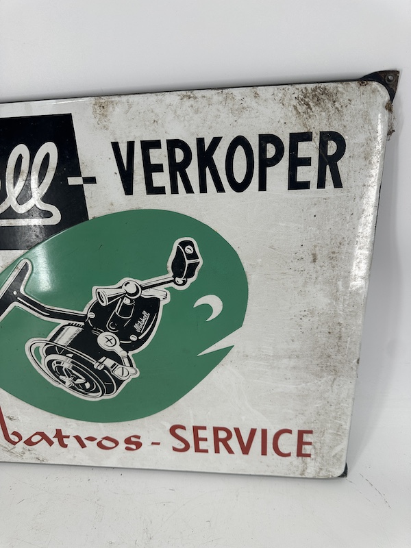 Prachtig vintage emaille reclamebord Albatros service - Afbeelding 3