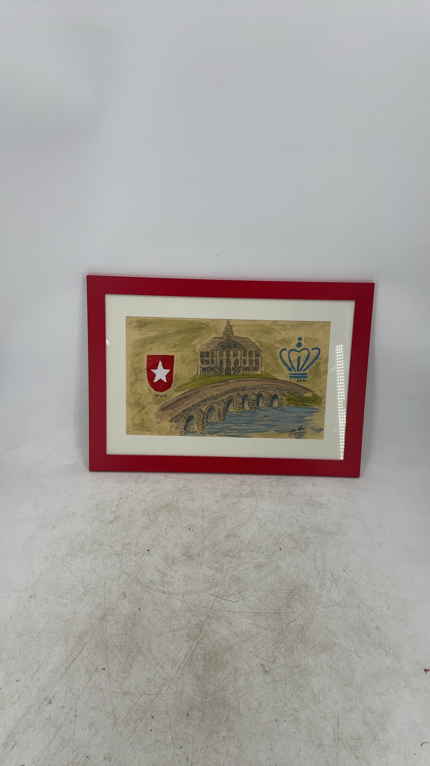 Schilderij van Maasbrug in Maastricht